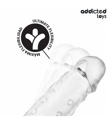 ADDICTED TOYS FUNDAS PARA EL PENE TRANSPARENTE TALLA M 27 CM