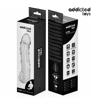 ADDICTED TOYS EXTENSOR PARA EL PENE TRANSPARENTE 27 CM