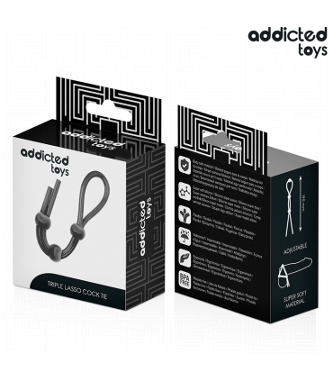 ADDICTED TOYS CUERDA SILICONA PARA EL PENE DE LAZO TRIPLE