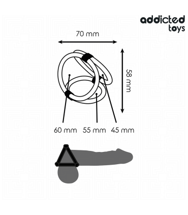 ADDICTED TOYS ANILLO TRIPLE PARA EL PENE