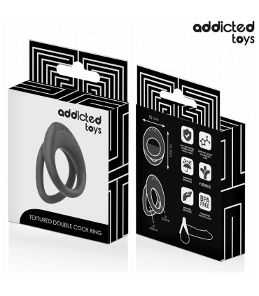 ADDICTED TOYS ANILLO TEXTURIZADO DOBLE PARA EL PENE