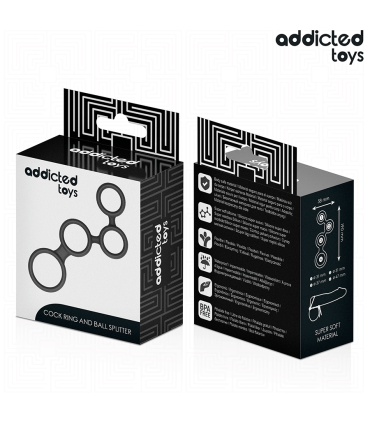 ADDICTED TOYS ANILLO PARA EL PENE CON DIVISORES PARA TESTICULOS
