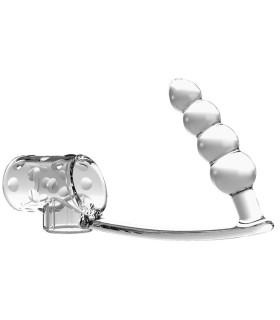 PRETTY LOVE FUNDA PARA PENE CON PLUG ANAL TRANSPARENTE