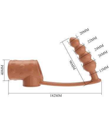 PRETTY LOVE FUNDA PARA PENE CON PLUG ANAL NATURAL