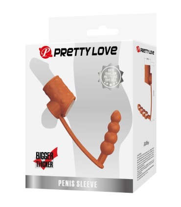 PRETTY LOVE FUNDA PARA PENE CON PLUG ANAL NATURAL