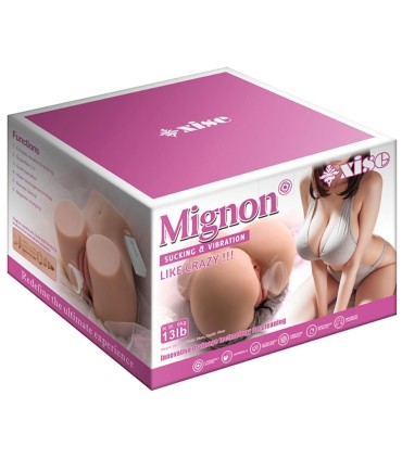XISE MIGNON SUCKING MASTURBADOR VAGINA REALISTICO CON VIBRACION Y SUCCIONADOR Y CONTROL REMOTO 6 KG