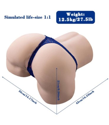 XISE GINA MASTURBADOR VAGINA REALISTICO MULTIPOSICION CON VIBRACION Y CONTROL REMOTO