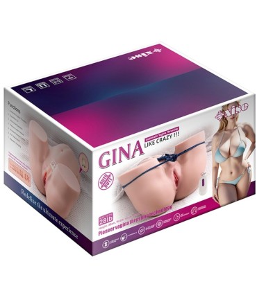 XISE GINA MASTURBADOR VAGINA REALISTICO MULTIPOSICION CON VIBRACION Y CONTROL REMOTO