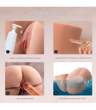 XISE ETHEL THRUSTING MASTURBADOR VAGINA REALISTICO CON VIBRACION MULTIPOSICION