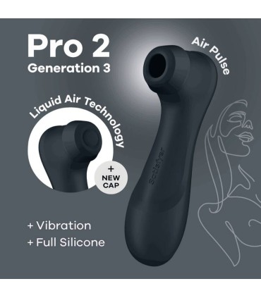 SATISFYER PRO 2 GENERACION 3 LIQUID AIR TECHNOLOGY NEGRO