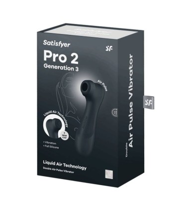 SATISFYER PRO 2 GENERACION 3 LIQUID AIR TECHNOLOGY NEGRO