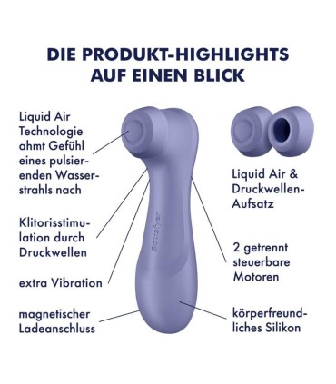 SATISFYER PRO 2 GENERACION 3 LIQUID AIR TECHNOLOGY LILA