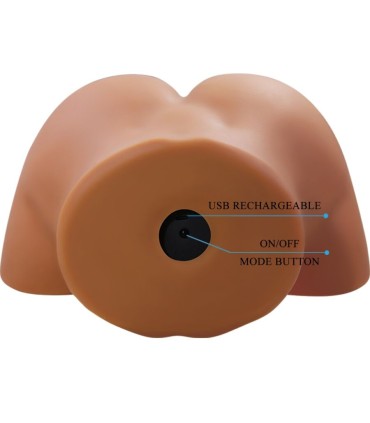 CRAZY BULL GERIANN TRASERO FEMENINO REALISTA VIBRADOR SUCCIONADOR CON SONIDO 55 KG