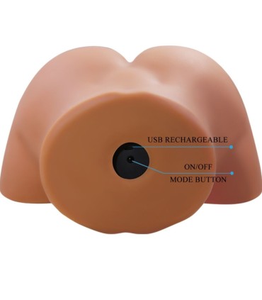 CRAZY BULL ILANA TRASERO FEMENINO REALISTA VIBRADOR SUCCIONADOR CON SONIDO 68 KG