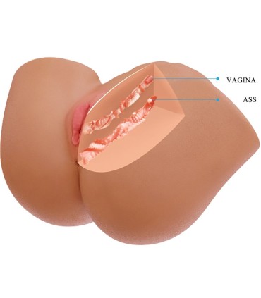 CRAZY BULL ILANA TRASERO FEMENINO REALISTA VIBRADOR SUCCIONADOR CON SONIDO 68 KG