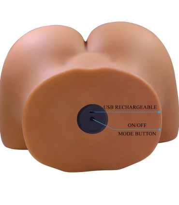 CRAZY BULL WENDY TRASERO FEMENINO REALISTA VIBRADOR SUCCIONADOR CON SONIDO 11 KG