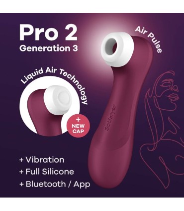 SATISFYER PRO 2 GENERACION 3 GRANATE BLUETOOTH APP