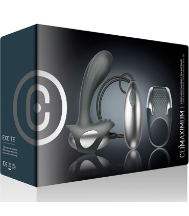CLIMAXIMUM EXCITE KIT ANILLO PARA PENE MASAJEADOR PROSTATA CON CABLE