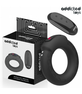 ADDICTED TOYS ANILLO PENE VIBRADOR EFECTO CALOR CONTROL REMOTO