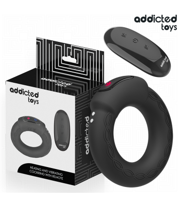 ADDICTED TOYS ANILLO PENE VIBRADOR EFECTO CALOR CONTROL REMOTO