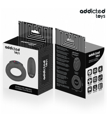 ADDICTED TOYS ANILLO PENE VIBRADOR EFECTO CALOR CONTROL REMOTO
