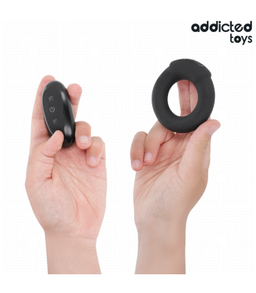 ADDICTED TOYS ANILLO PENE VIBRADOR EFECTO CALOR CONTROL REMOTO