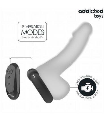 ADDICTED TOYS ANILLO PENE VIBRADOR EFECTO CALOR CONTROL REMOTO