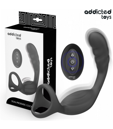 ADDICTED TOYS ANILLO DOBLE VIBRADOR PROSTATICO CONTROL REMOTO