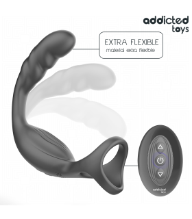 ADDICTED TOYS ANILLO DOBLE VIBRADOR PROSTATICO CONTROL REMOTO