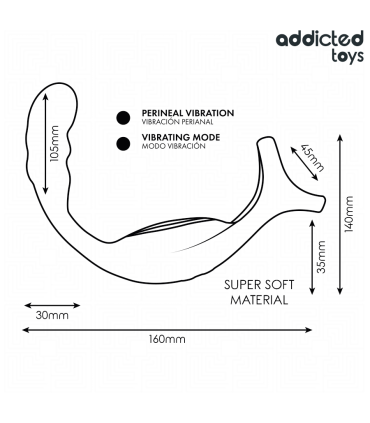 ADDICTED TOYS ANILLO DOBLE VIBRADOR PROSTATICO CONTROL REMOTO