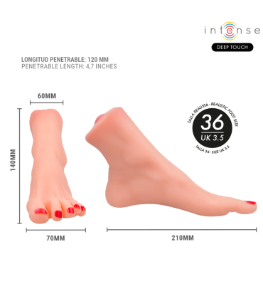 INTENSE DEEP TOUCH GABBIE MASTUBADOR DE DOS PIEZAS EN FORMA DE PIE