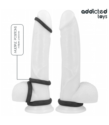 ADDICTED TOYS SET ANILLOS PENE TEXTURIZADOS 4 TAMANOS