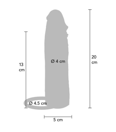 GET REAL FUNDA HYDRATED SKIN DE SILICONA PARA PENE CARAMELO 20 CM