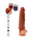GET REAL FUNDA HYDRATED SKIN DE SILICONA CON VIBRACION PARA PENE CARAMELO 16 CM
