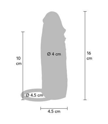 GET REAL FUNDA HYDRATED SKIN DE SILICONA CON VIBRACION PARA PENE CARAMELO 16 CM