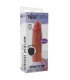 GET REAL FUNDA HYDRATED SKIN DE SILICONA CON VIBRACION PARA PENE CARAMELO 16 CM
