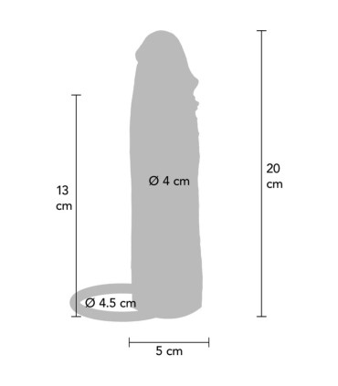 GET REAL FUNDA HYDRATED SKIN DE SILICONA CON VIBRACION PARA PENE CARAMELO 20 CM