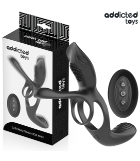 ADDICTED TOYS ANILLO DOBLE PARA EL PENE CON ESTIMULADOR DE CLITORIS