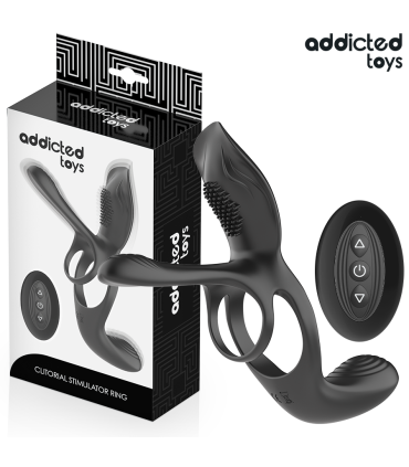 ADDICTED TOYS ANILLO DOBLE PARA EL PENE CON ESTIMULADOR DE CLITORIS