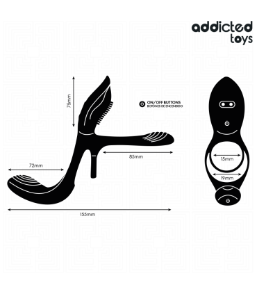 ADDICTED TOYS ANILLO DOBLE PARA EL PENE CON ESTIMULADOR DE CLITORIS