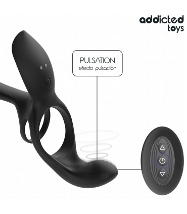 ADDICTED TOYS ANILLO DOBLE PARA EL PENE CON ESTIMULADOR DE CLITORIS