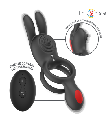 INTENSE QUINN ANILLO DOBLE CON VIBRACION CONTROL REMOTO
