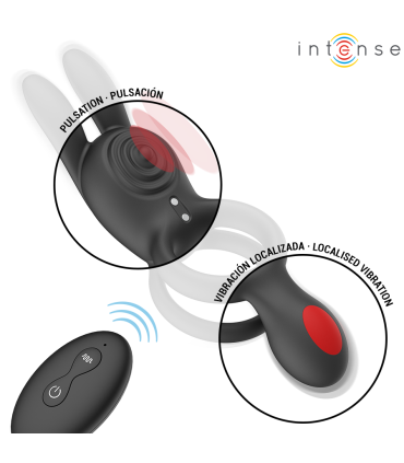 INTENSE QUINN ANILLO DOBLE CON VIBRACION CONTROL REMOTO