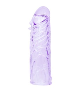 BAILE FUNDA LILA PARA EL PENE EN SILICONA ADAPTABLE 13 CM