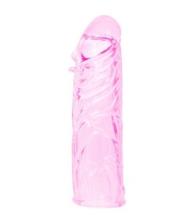 BAILE FUNDA ROSA PENE SILICONA ESTIMULANTE 13 CM