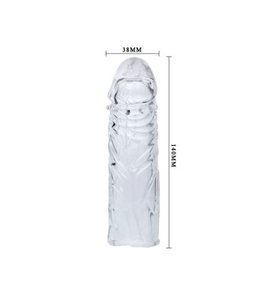 BAILE FUNDA TRANSPARENTE PARA EL PENE EN SILICONA 13 CM
