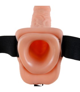 FETISH FANTASY SERIES 9 HOLLOW STRAP ON WITH BALLS 229CM NATURAL