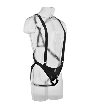 KING COCK STRAP ON CON DILDO HUECO 305 CM Y TIRANTES COLOR CARNE