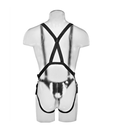 KING COCK STRAP ON CON DILDO HUECO 305 CM Y TIRANTES COLOR CARNE