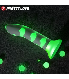 PRETTY LOVE MAGICAL NIGHTFALL DILDO SIN VIBRACION LUMINOSO VERDE